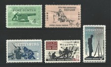 US SC#1178-82 CIVIL WAR CENTENNIAL VINTAGE POSTAGE STAMP SET OF 5 SINGLE MNH