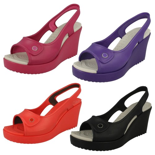 Ladies Crocs Wedged Heels Havana Women