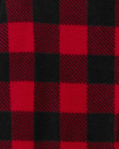 Carters Fleece Footed Pajama Blanket Sleeper Size 6 7 8 12 14 Buffalo Lumberjack - Picture 3 of 9