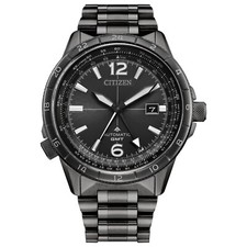 Citizen Men's Air Date Automatic Gray Stainless Steel Watch 45 MM NB6045-51H