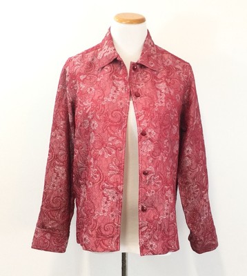Gorgeous Womens Small Red Lightweight Jacket Unlined & Washable Fits Like S / M