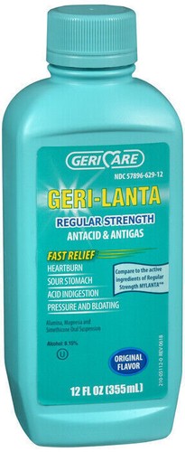 Gericare Regular STRENGTH GERI-LANTA Liquid Antacid/Antigas 12 OZ - 第 1/1 張圖片