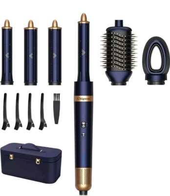 Hot Air Hair Dryer Brush Chignon 6 in 1 Styler Attach High-Speed Negative Ionic 