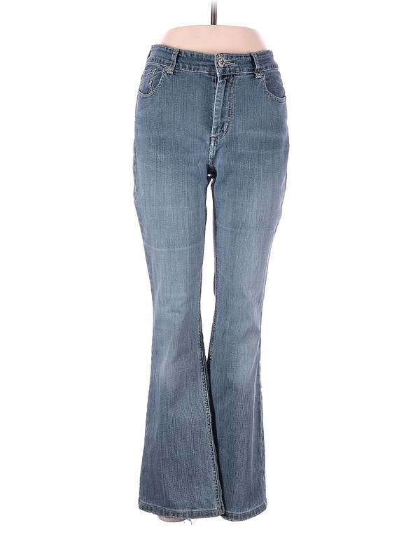 Chico's Platinum Distressed Light Wash Blue Jeans - Size 1R