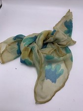 VTG ESTATE SCARF Floral With Stains  Holes 30  Square SO27