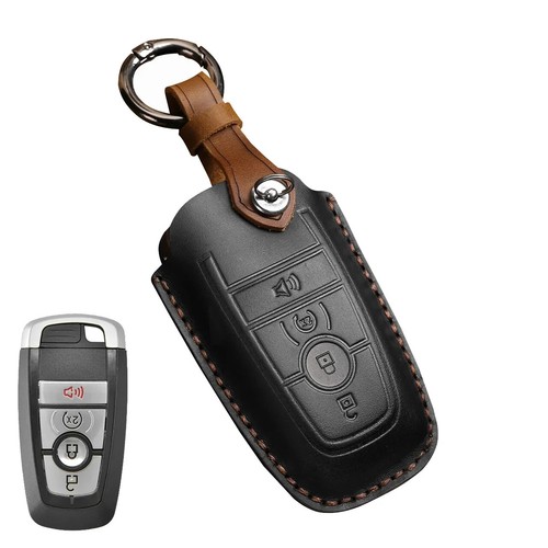 Leather Car Key Cover for Ford Mustang F150 Mondeo Focu Mk4 2019-2021Car-Styling - Picture 42 of 45