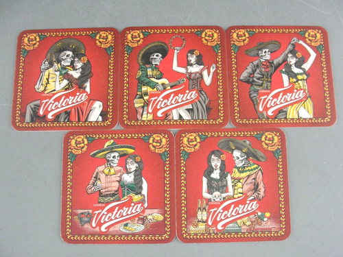 LOT DE 5 VICTORIA BEER ÉDITION LIMITÉE JOUR DES MORTS  DOTD COASTER 4" NEUF - Photo 1 sur 8