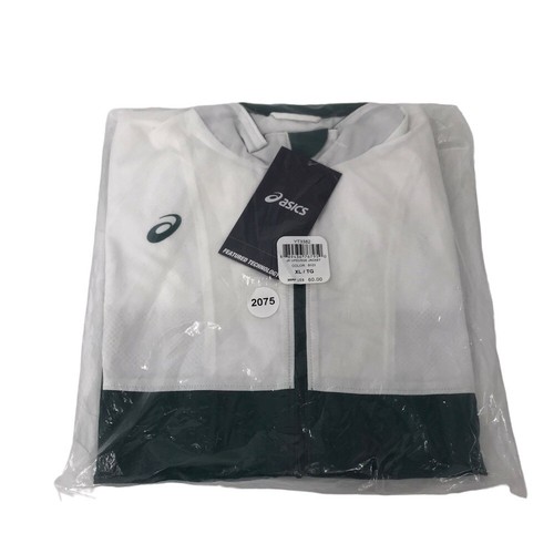 ASICS UNISEX JR. UPSURGE JACKET FOREST WHITE 8101 SIZE XL ZIP CLOSURE ADJUSTABLE - Picture 9 of 11