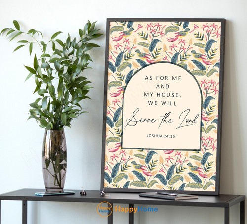Joshua 24:15 Bible Verse Wall Art Me and My House Scripture Sign Prints -PB89 - Bild 6 von 17
