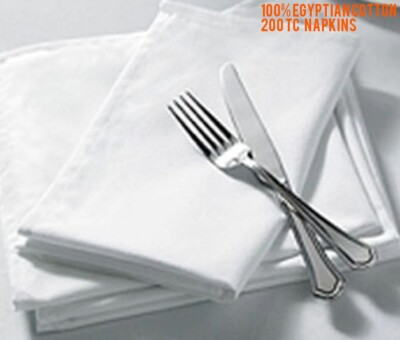 100% Baumwolle Servietten Tischwäsche Dinner Tuch für Hotel Hochzeit 200 Fadenzahl 
