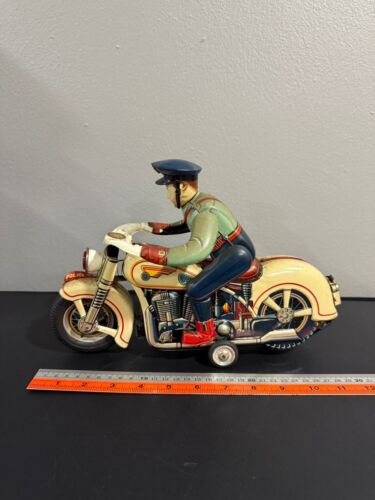 1957's Vintage Modern Toys Masudaya Motorcycle Police Highway Patrol NO BOX