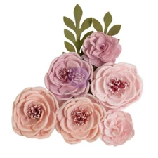 Prima Marketing Paper Flowers 8/Pkg By Frank Garcia Moonlight