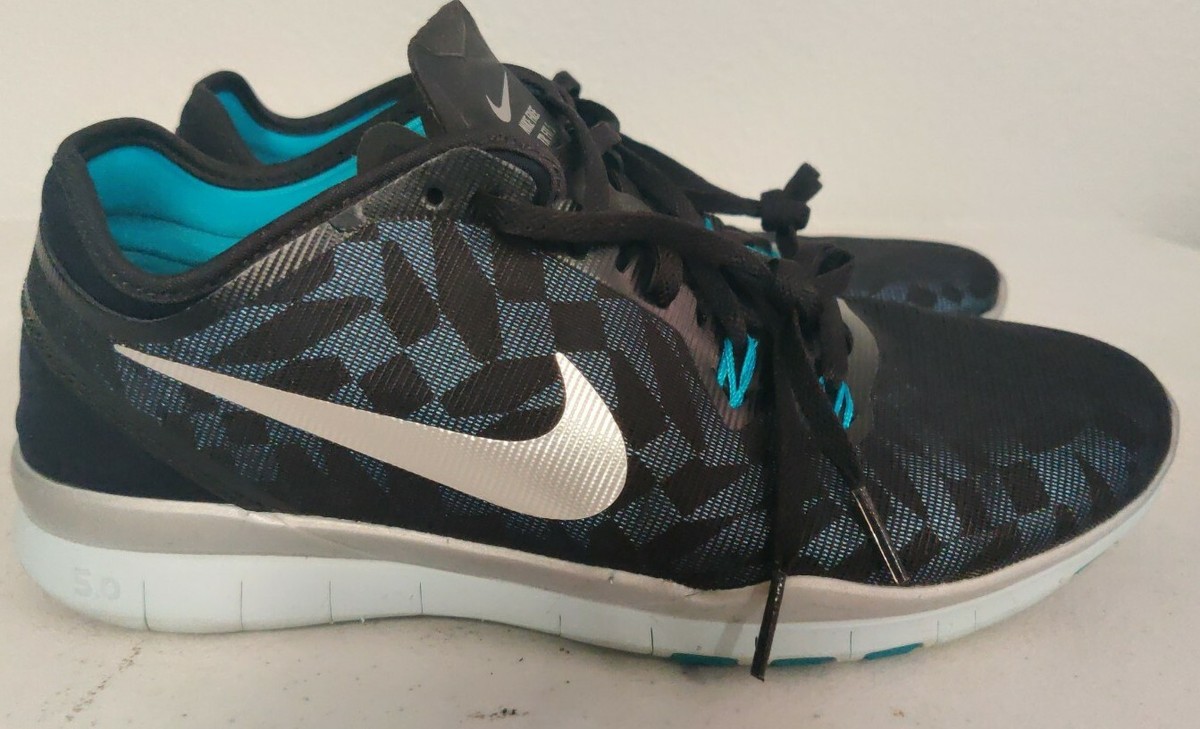 Women's Nike Free TR Fit Running Sneakers Shoes Sz Blue