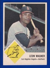 LEON WAGNER angels 1963 FLEER #21 EXCELLENT NO CREASES