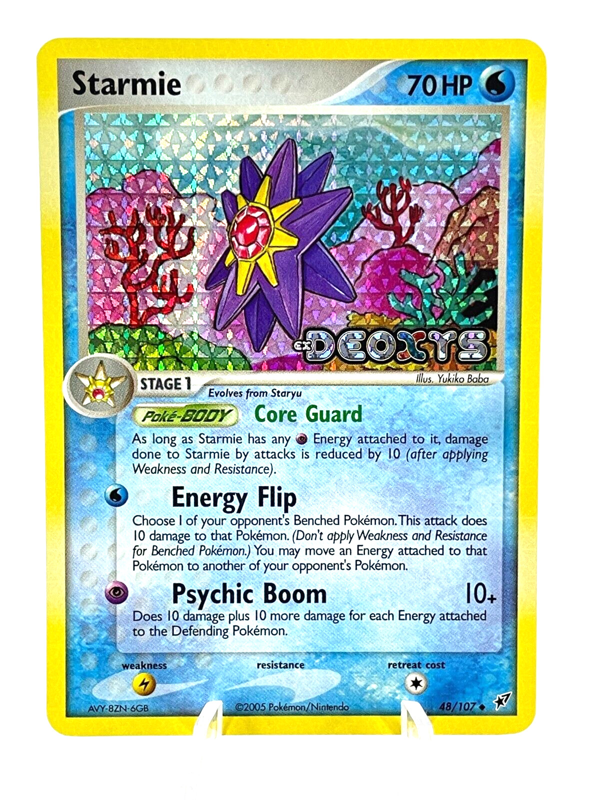 Starmie 48/107 - Ex Deoxys - Reverse Holo Stamped - Pokemon - NM