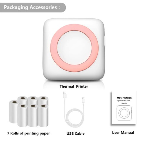 LetSketch Portable Pocket Printer Thermal Label Maker Sticker Printer Bluetoo... - Picture 7 of 9