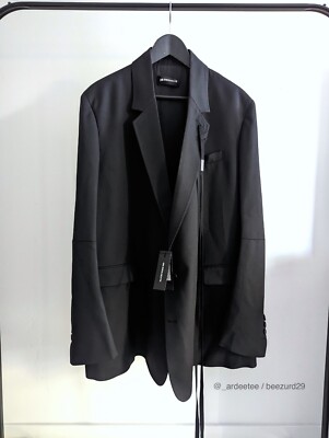 ANN DEMEULEMEESTER DEN SLOUCHY OVERSIZED JACKET $2340 (BLACK, S/44