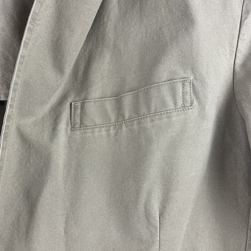 Blazer LL Bean tela uomo taglia 40S 2 bottoni tasche con patta marrone 0 UX14 stile safari - Foto 5 di 20