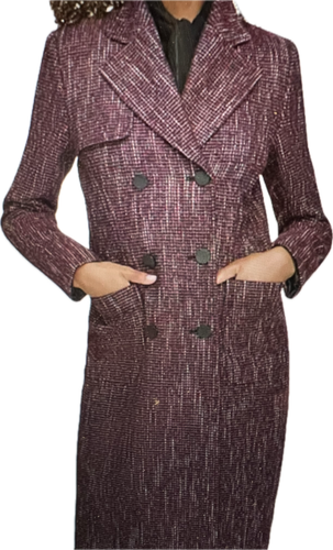 Karl Lagerfeld Paris Damen Tweed langer Mantel Größe 8 - Bild 2 von 9