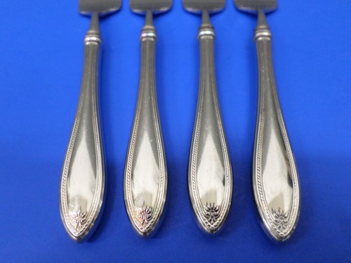 4 - Oneida SHERATON Glossy Cube Mark Stainless Flatware SALAD FORKS (well used) - Picture 2 of 7