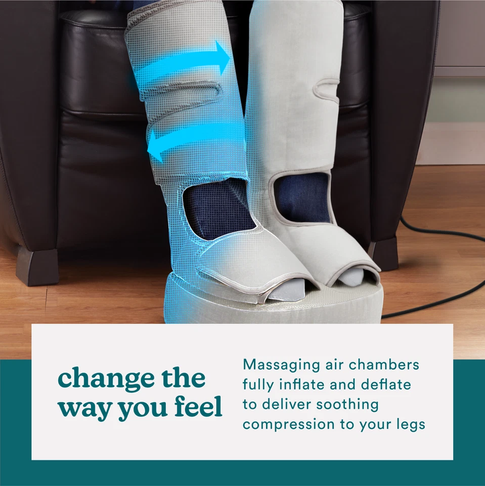 Masajeador Shiatsu de piernas y pies amasado profundo Homedics, masaje completo de pantorrilla a dedos de los pies Foto 4 de 4