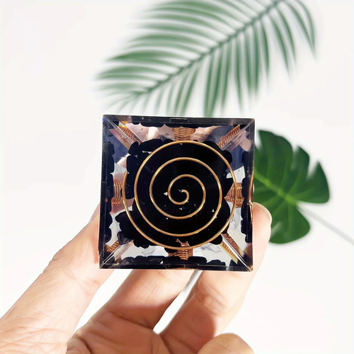 Pirámide de orgonita hecha a mano orgón obsidiana grava alambre de cobre cristal curativo EE. UU. - Imagen 4 de 9