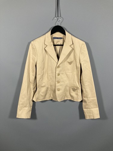 RALPH LAUREN BLAZER Jacket - Size UK12 - Beige - Good Condition - Women’s