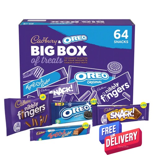 64 Packs Cadbury & Oreo Biscuit Big Box of Treats 1.79KG