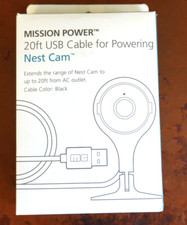 20 ft USB Cable for Powering Nest Cam, Black