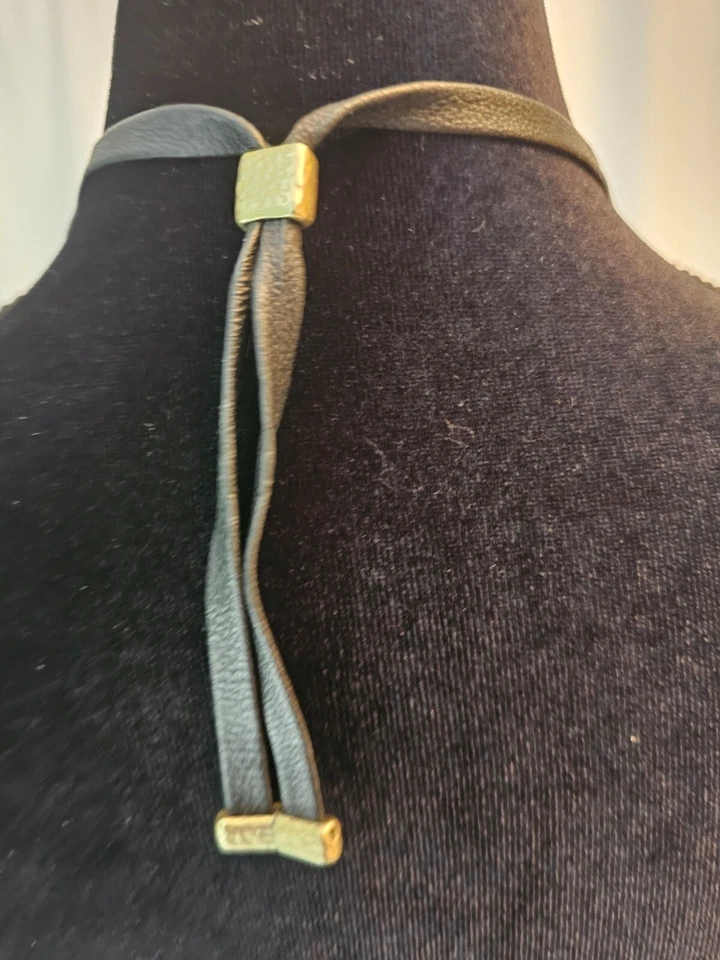 Безымянные бежевые, желтые камни золото кожа модные ювелирные изделия J30 - Изображение 4 из 4