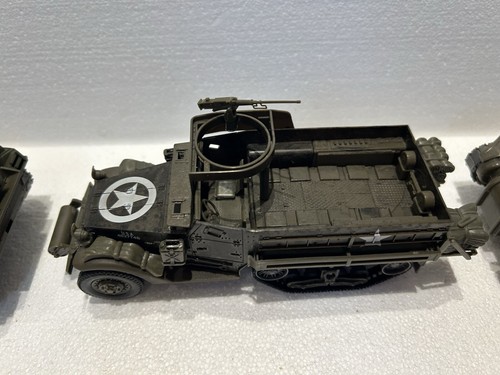 Lot Of 4 WW2 Military Vehicles.Willys Jeep-Half Track-M3 Grant & Sherman Tanks - Picture 5 of 14