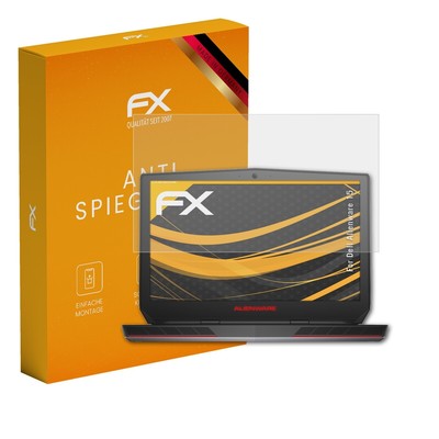 atFoliX 2x Displayfolie für Dell Alienware 15 Schutzfolie matt&stoßfest Folie