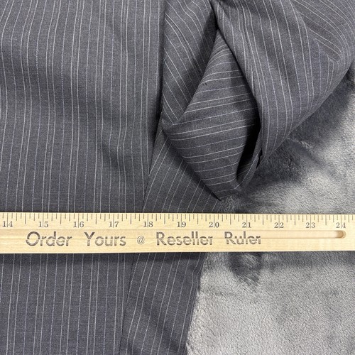 Blazer John Varvatos EE. UU. Talla 36R Gris Blanco Rayas Lana 120s Chaqueta Sullivan - Imagen 11 de 17