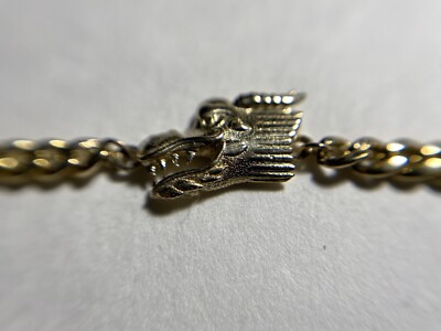 GOLD AUTHENTIC 14K SOLID GOLD MEN/WOMEN   SOKI DRAKON   LINK BRACELET SZ  8 
