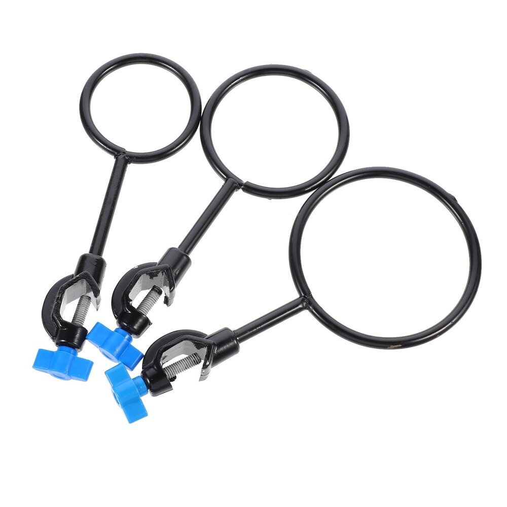 3 Pcs Iron Stand Ring Laboratory Rings Sciencent Metalware Support