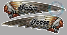 2 x Indian INDIAN STICKER LEFT AND RIGHT SIDE MOTORCYCLE STICKER IA138