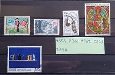 lot  timbres  france oblitérés 1985 n° 2354 2361 2362 2363 2364