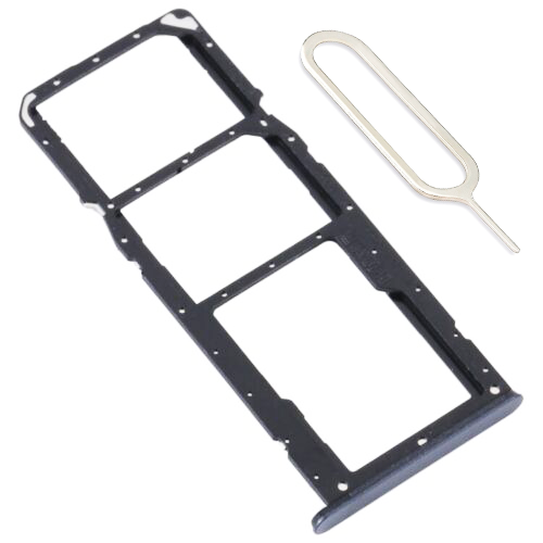 For Realme Narzo 50A Prime Dual SIM Card SD Dual Card Drawer Tray - BLACK - Picture 1 of 2
