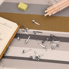 20 Pieces Metal Pen Clips Pencil Holder Clip Snap Slide on Pencil Holder Pocket