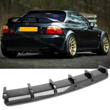 For Honda Civic Del Sol Carbon Fiber Rear Bumper Diffuser Spoiler Splitter Fins