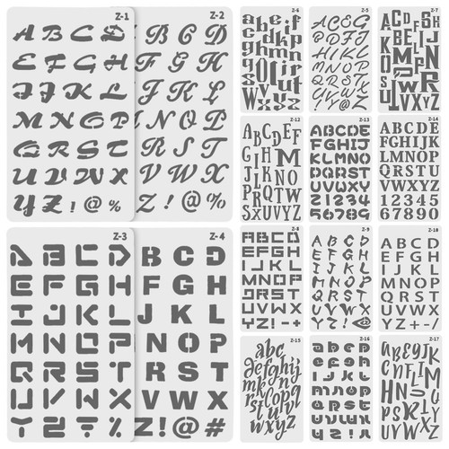 20 Pcs Letter Template Alphabet Drawing Templates Art Craft Stencils ...