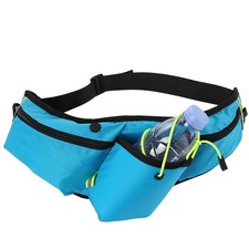 Running Waist Pack with Water Bottle Holder Adjustable Strap  Headphone Access