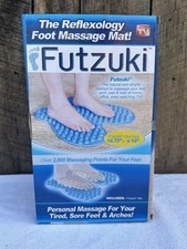 Futzuki Reflexology Foot Massage Mat As Seen On TV Blue 14.75 W X 14 L NIB