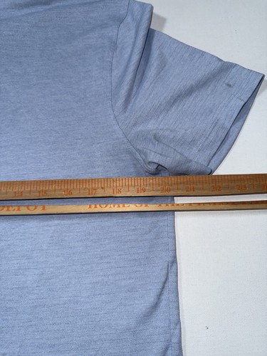 Lululemon Polo Shirt Mens Medium Blue Striped Evolution Pique Performance Casual - Picture 7 of 8