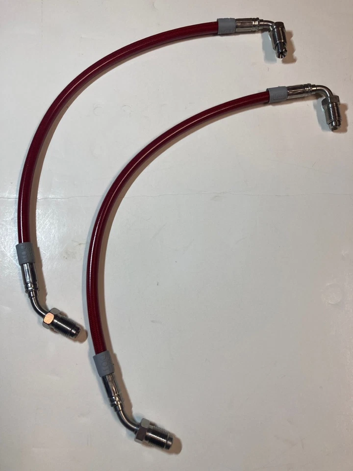 Porsche 991 981 GT4 Espejo Acero Inoxidable Freno Delantero Línea Dura Kit de Repuesto NUEVO Foto 3 de 3