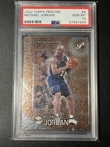 Michael Jordan PSA 10 🔥 2002 Topps Pristine #4 GEM MT 10! Low Pop! Hot Card!