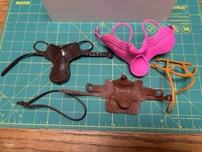 Lot of Barbie, MTHK & Unbranded Horse Saddles, Bridles & Tack Accessories