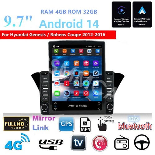 MP5 Player GPS Mirror Link W/Free Camera Fit For Hyundai Genesis Coupe 2012-2016 - Bild 24 von 24