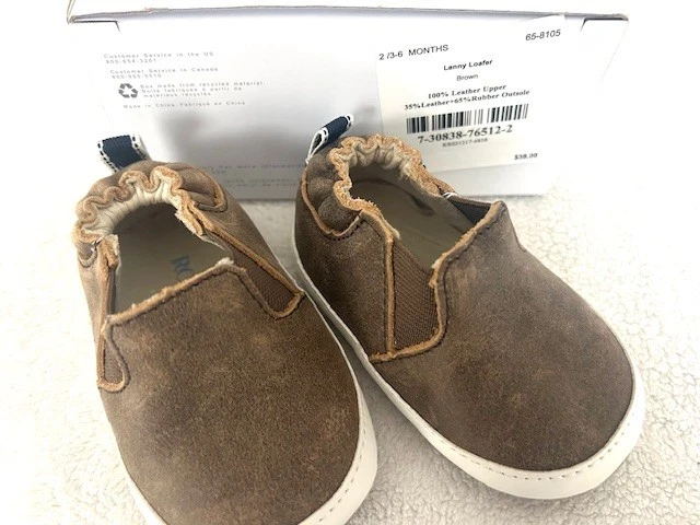 Mini Zapatos Mocasín de Cuero Lenny Robeez Bebé Niño + First Kicks FK Adam Gris 3-6M Foto 2 de 4