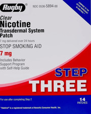 Rugby clear Nicotine Transdermal System Patch 7 mg